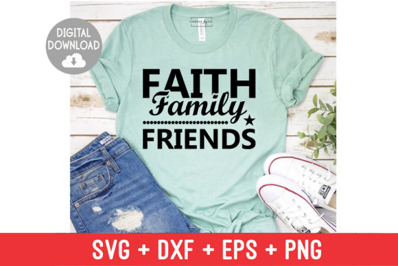Christian Svg Design: Faith Family Friends Graphics