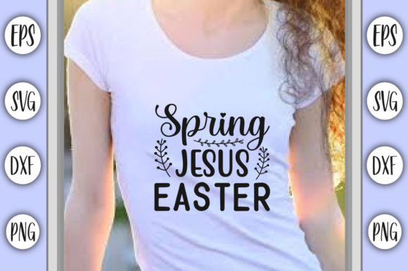 Easter Svg Design: Spring Jesus Easter Graphics