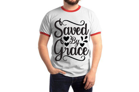 Jesus SVG Design: Saved by Grace Graphics