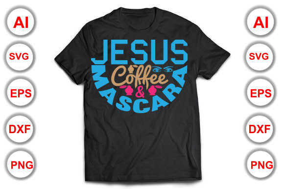 Makeup Bundle Svg Design: Jesus Coffee Graphics