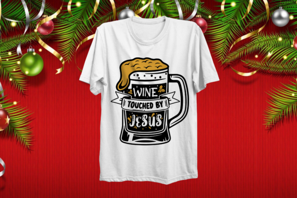 Wine Touched by Jesus Christmas SVG Graphics